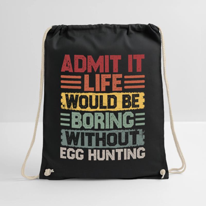 Happy Easter Motif Easter Eggs Funny Easter Drawstring Bag