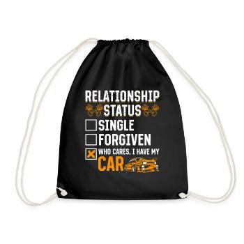 Statut relationnel qui se soucie de ma voiture - Sac de sport léger - noir - Devant