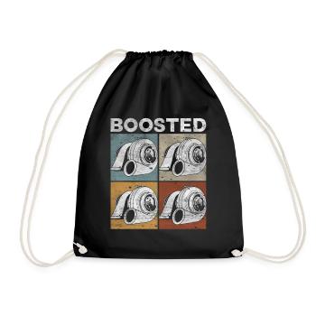 Turbocharger Boosted - Turbo & Tuning - Drawstring Bag - black - Front