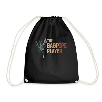 Bagpipe Musician Bagpiper - The Bagpipe Player - Turnbeutel - Schwarz - Vorne