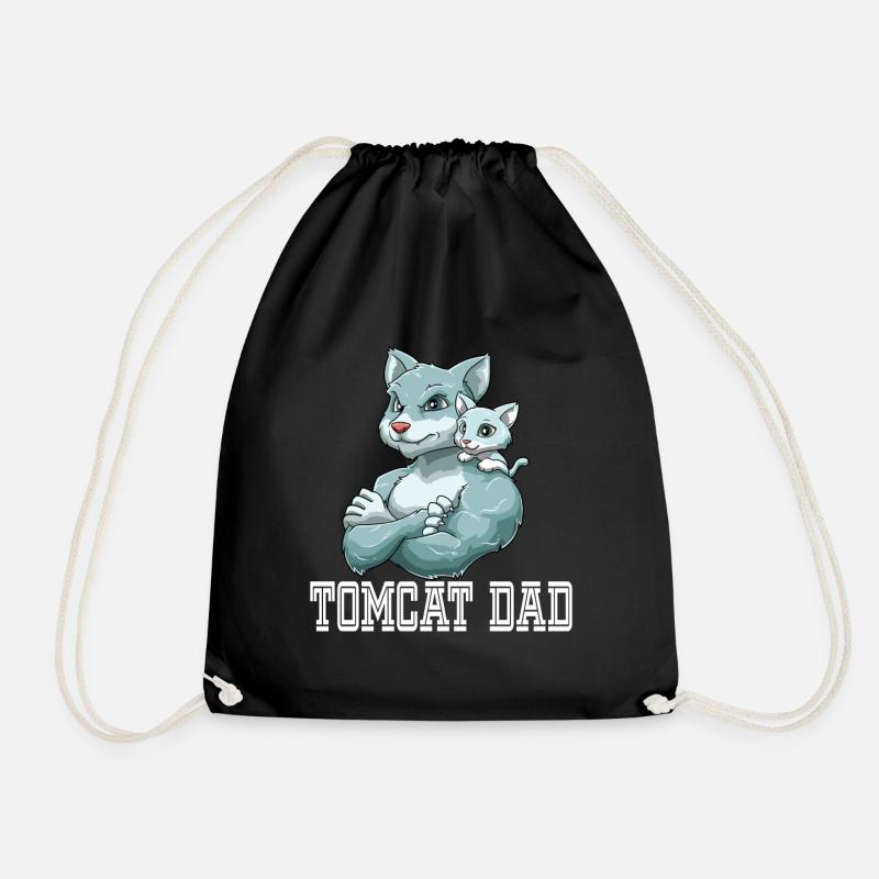 Tomcat Dad für Papas - Turnbeutel - Schwarz