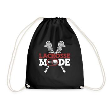 Lacrosse Mode On Lax Player Polocrosse - Drawstring Bag - black - Front