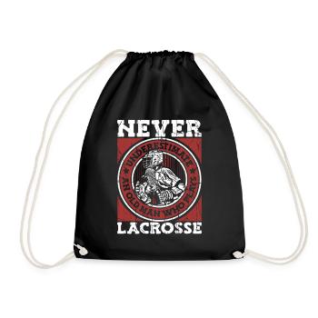 Never Underestimate An Old Man Who Plays Lacrosse - Drawstring Bag - black - Front