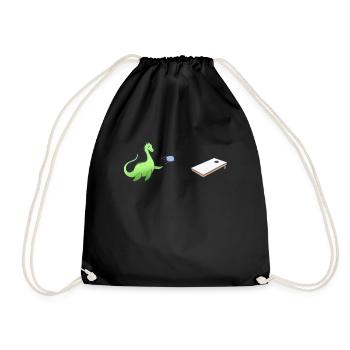 Le monstre du Loch Ness joue au cornhole - - Sac de sport léger - noir - Devant