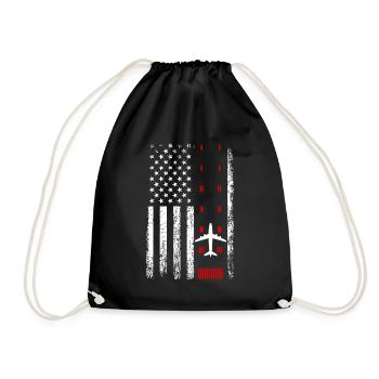 Contrôleur de la circulation aérienne Pavillon américain - Sac de sport léger - noir - Devant