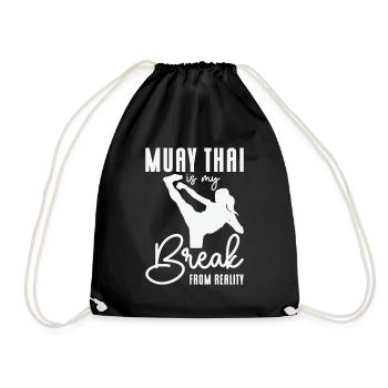 Muay Thai Coach Kickboxing Instructor Martial Arts - Drawstring Bag - black - Front
