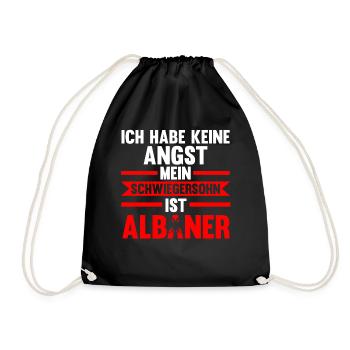 Ich habe keine Angst mein Schwiegersohn ist Albane - Turnbeutel - Schwarz - Vorne