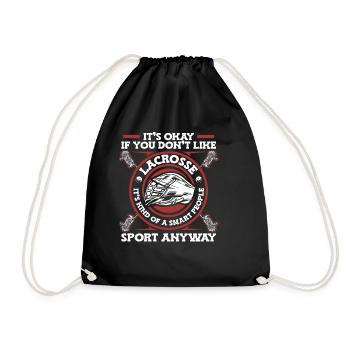 Lacrosse Is Kind Of A Smart People Sport - Turnbeutel - Schwarz - Vorne