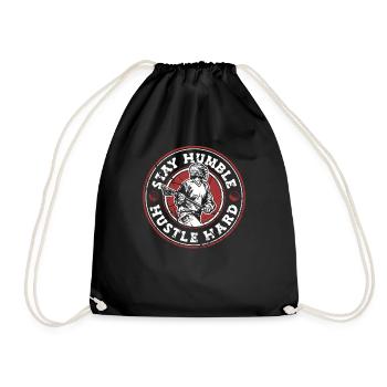 Stay Humble Hustle Hard Intercrosse Lax Player - Sac de sport léger - noir - Devant