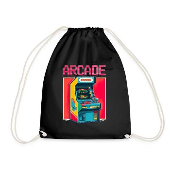 Retro Arcade Game Videospiel für Gamer - Turnbeutel - Schwarz - Vorne