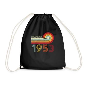 1953 Anniversaire Légendaire depuis Vintage Rainbow - Sac de sport léger - noir - Devant