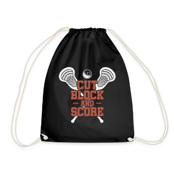 Lacrosse LAX Club Team Players Coaches Fans Coach - Drawstring Bag - black - Front