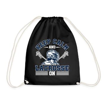 Lacrosse LAX Club Team Players Coaches Fans Coach - Drawstring Bag - black - Front