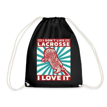 Lacrosse LAX Club Team Spieler Trainer Fans Coach - Turnbeutel - Schwarz - Vorne