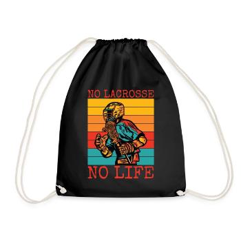 Lacrosse LAX Club Team Players Coaches Fans Coach - Drawstring Bag - black - Front