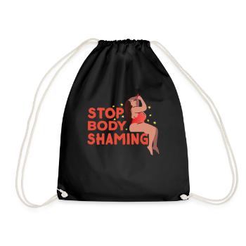 Plus de body shaming agaçant bodyshaming - Sac de sport léger - noir - Devant