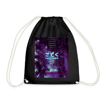 Aesthetic Tokyo Japan Motiv Eboy Einsamkeit - Turnbeutel - Schwarz - Vorne