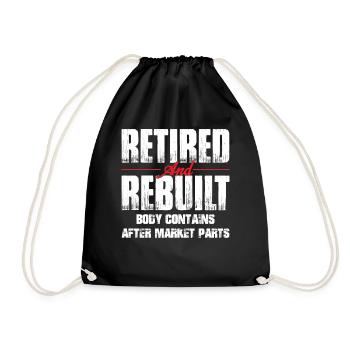 Retired Rebuilt Hip Replacement Surgery Recovery - Turnbeutel - Schwarz - Vorne