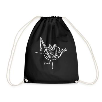 Joueur de cornemuse drôle - Sac de sport léger - noir - Devant