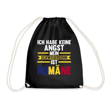 Ich habe keine Angst mein Schwiegersohn ist Rumäne - Turnbeutel - Schwarz - Vorne