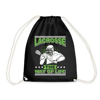 Lacrosse LAX Club Team Players Coaches Fans Coach - Drawstring Bag - black - Front
