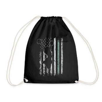 Cheerleading Retro USA Flag 4 juillet - Sac de sport léger - noir - Devant