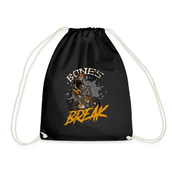 BMX Racing Bones Break Bicycle Racing BMX Rider - Turnbeutel - Schwarz - Vorne