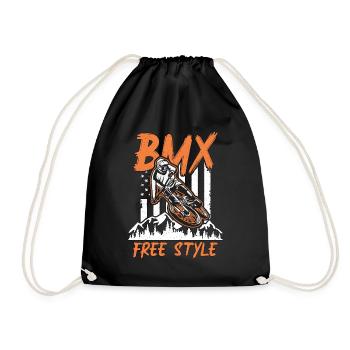 BMX Racing BMX Free Style Loves Bicyclette Cyclist - Turnbeutel - Schwarz - Vorne