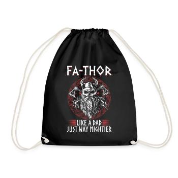Vathor pour hommes - Fête des pères Cadeau de la fête des pères Viking - Sac de sport léger - noir - Devant