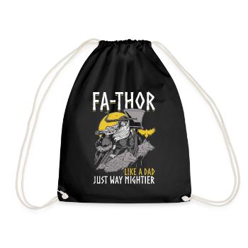 Vathor pour hommes - Fête des pères Cadeau de la fête des pères Viking - Sac de sport léger - noir - Devant