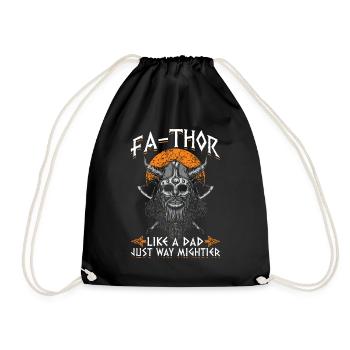 Vathor pour hommes - Fête des pères Cadeau de la fête des pères Viking - Sac de sport léger - noir - Devant