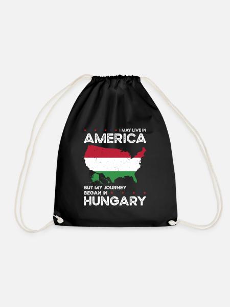 Geboren Ungarn Ungarn Amerikaner USA - Turnbeutel - Schwarz