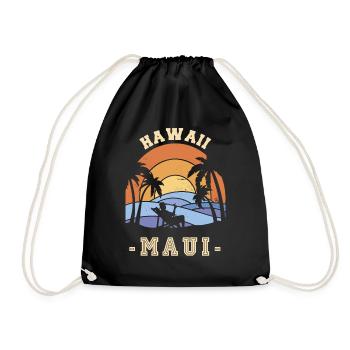 Maui Palms Hawaï Vacances Plage Océan - Sac de sport léger - noir - Devant