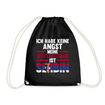 Ich habe keine Angst meine Schwiegermutter ist Ser - Turnbeutel - Schwarz - Vorne