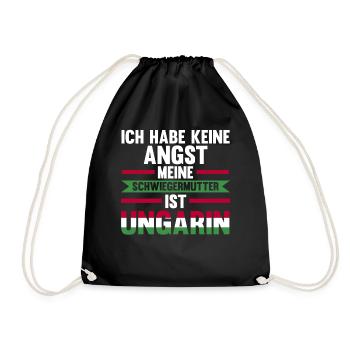 Ich habe keine Angst meine Schwiegermutter ist Ung - Turnbeutel - Schwarz - Vorne
