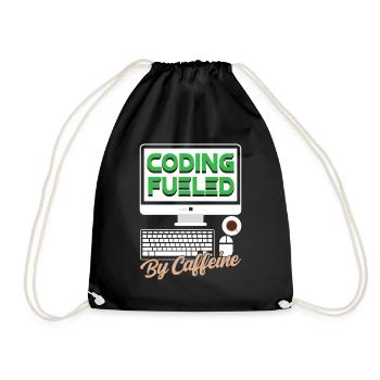 Programmation alimentée par le codage de la caféine - Sac de sport léger - noir - Devant