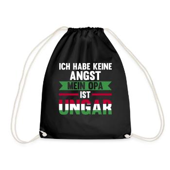 Ich habe keine Angst mein Opa ist Ungar - Turnbeutel - Schwarz - Vorne