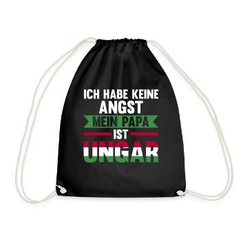 Ich habe keine Angst mein Papa ist Ungar - Turnbeutel - Schwarz - Vorne