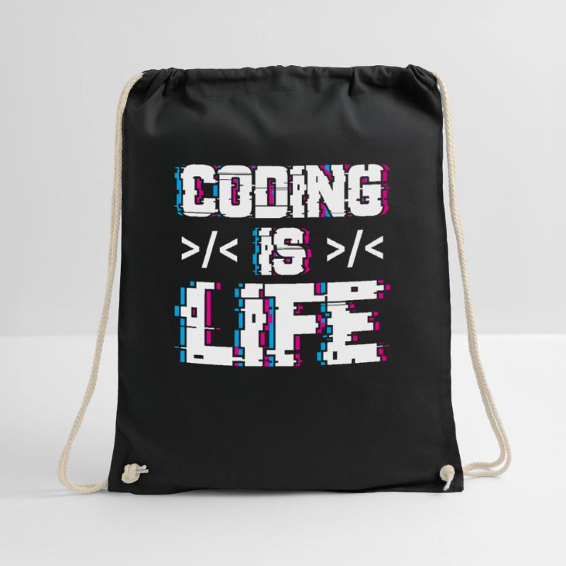 Coding Ist Leben Programmierer Coder Code Turnbeutel