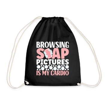 Soap maker soap making - Drawstring Bag - black - Front