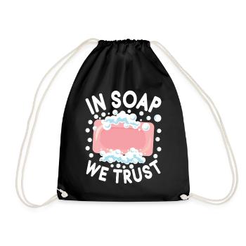 Soap maker soap making - Drawstring Bag - black - Front