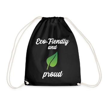 Respectueux de l’environnement et fier - Sac de sport léger - noir - Devant