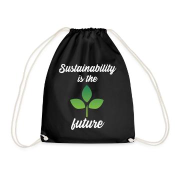 Sustainability is the future - Turnbeutel - Schwarz - Vorne