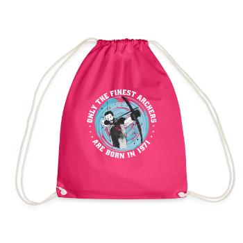 Archer birthday born 1971 - Drawstring Bag - fuchsia - Front