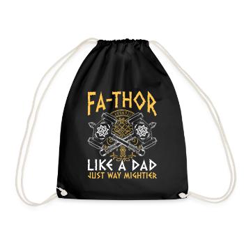 Vathor pour hommes - Fête des pères Cadeau de la fête des pères Viking - Sac de sport léger - noir - Devant