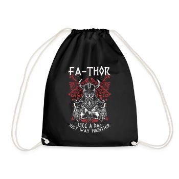 Vathor pour hommes - Fête des pères Cadeau de la fête des pères Viking - Sac de sport léger - noir - Devant