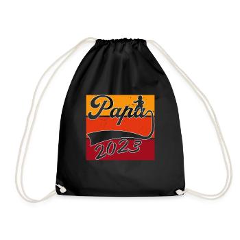 Papa 2023 - Turnbeutel - Schwarz - Vorne