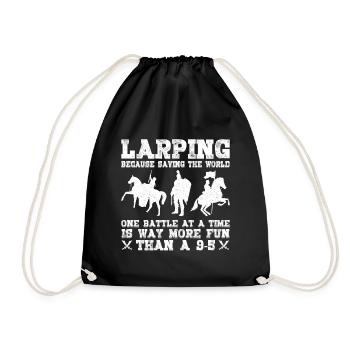 LARP RPG RPG Design for a Larper - Drawstring Bag - black - Front