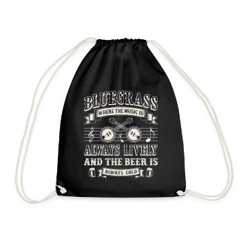 Witziges Bluegrass-Musiker-Design für - Turnbeutel - Schwarz - Vorne