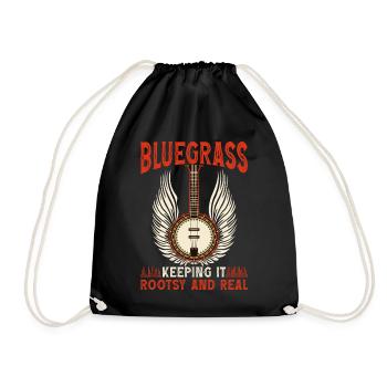 Witziges Bluegrass-Musiker-Design für - Turnbeutel - Schwarz - Vorne